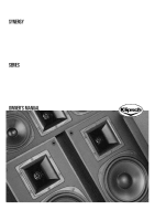 Klipsch Synergy-Series - Owners Manual
